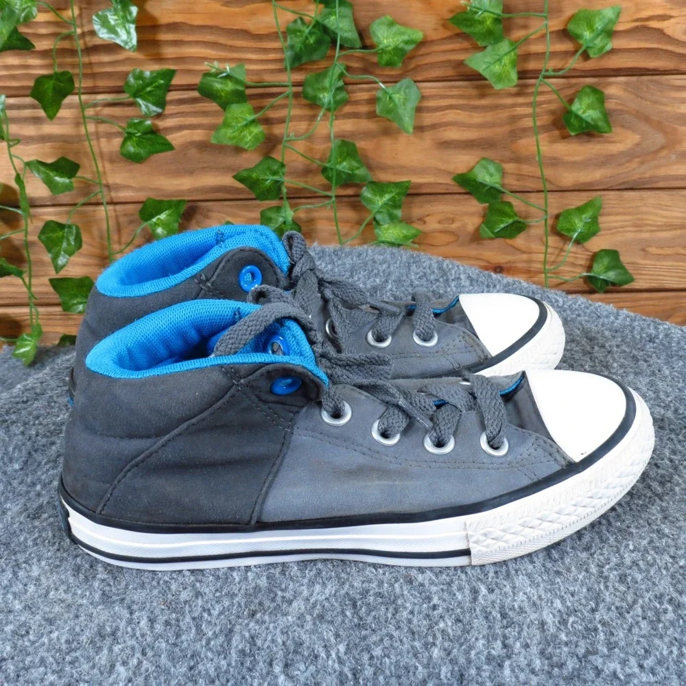 Converse Chuck Taylor All Star Axel Boys Casual‎ Shoe Size 1 Grey Blue Fabric
